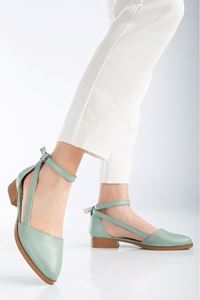 Rayna Kısa Topuk Cilt Ayakkabı Mint Yeşil
